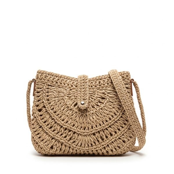 Martspot Raffia Crossbody Bag - Woven Bohemian Summer Beach Handbag